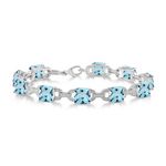 Blue Topaz & Diamond Bracelet Product Image