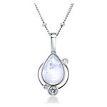 Moonstone Pendant Necklace Silver Product Image