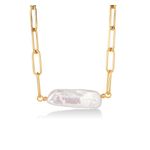 Iridescent Pearl Necklace Gold Product Image