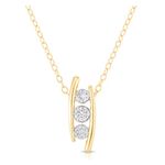 Diamond Ladder Pendant Necklace Gold Product Image