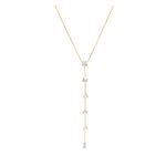 White Topaz "Y" Necklace Gold Product Image