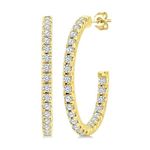 Inside Out Diamond Hoops Gold Product Image
