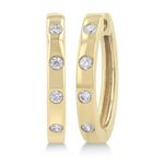 Diamond Hoop Earrings Gold Product Image