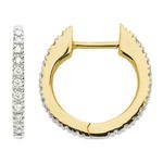 Diamond Huggie Earrings Gold Product Image