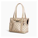 Transit Dog Carrier Tote - Small Tan Checkerboard Product Image