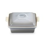 2qt Heritage Stoneware Shallow Covered Casserole French Gray Product Image