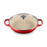 3.5qt Signature Cast Iron Braiser w/ Glass Lid Cerise Product Image