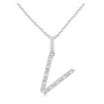 Initial Diamond Necklace-V Product Image