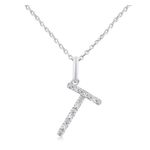 Initial Diamond Necklace-T Product Image