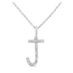Initial Diamond Necklace-J Product Image