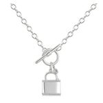 Lock & Key Toggle Diamond Necklace Product Image