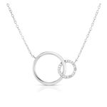 Diamond Circle Necklace Silver Product Image