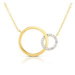Diamond Circle Necklace Gold Product Image