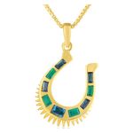 Lucky Horseshoe Pendant Necklace Product Image
