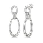 Diamond Oval Earrings Product Image