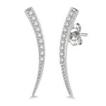 Diamond Ear Climber Earrings Product Image