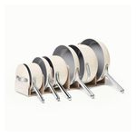 16pc Ceramic Nonstick Cookware & Minis Set w/ Storage, Cream Product Image