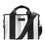 Medium Crossbody Jelly Zip Tote Bag Silver Chrome Product Image