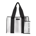 Jelly Tote Bag w/ Phone Pouch Silver Chrome Product Image