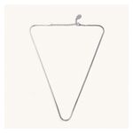 Micro Silver Herringbone Necklace Product Image