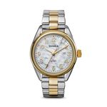 Ladies Derby Gold & Silver-Tone Stainless Steel Watch White Mother-of-Pearl Dial Product Image