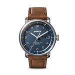Mens Canfield C56 British Tan Leather Strap Watch Continental Blue Dial Product Image