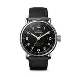 Mens Canfield C56 Black Leather Strap Watch Black Dial Product Image