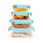 8pc Glass Leakproof Food Storage Set Soft Aqua Product Image