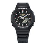 Mens 2100 G-Shock Octagon Slim Ana-Digi Black Resin Watch, Black/Red Dial Product Image