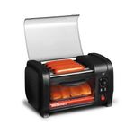 Hot Dog Roller Toaster Oven & Bun Warmer, Black Product Image