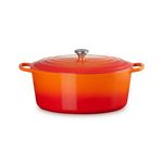 15.5qt Signature Cast Iron Oval Dutch Oven, Flame Product Image