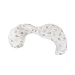 Boppy Total Body Pillow w/ Removable Pillow Cover Gray Wispy Leaves Product Image