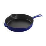 11" Cast Iron Traditional Deep Skillet Dark Blue Product Image
