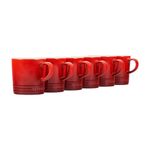 Set of 6 London Mug Set, Cerise Product Image