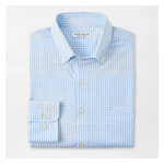 Peter Millar Hanford Performance Twill Sport Shirt Large Cottage Blue Size: Large Product Image