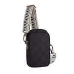Boho Anti-Theft 2 Compartment Phone Crossbody, Geo Black Product Image