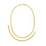 Wheat Bracelet and Necklace Set Gold Product Image