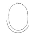 Wheat Bracelet and Necklace Set Silver Product Image