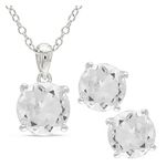 White Topaz Earring & Necklace Set Product Image