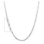 Braided Herringbone Necklace - 18" Silver Product Image
