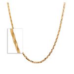 Braided Herringbone Necklace - 16" Gold Product Image