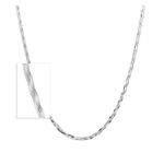 Braided Herringbone Necklace - 16" Silver Product Image
