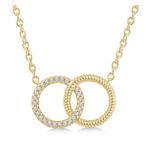 Diamond Circles Necklace Gold Product Image