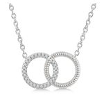 Diamond Circles Necklace Silver Product Image