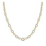 Diamond Oval Chain Necklace Gold Product Image