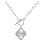 Diamond Clover Toggle Necklace Product Image