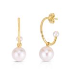Pearl Drop Earrings Gold Product Image