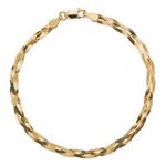 Braided Herringbone Bracelet Gold Product Image