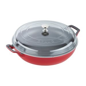 3.5qt Cast Iron Braiser w/ Glass Lid, Cherry Product Image