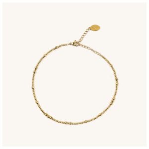 Gold Mini Bead Anklet Product Image
